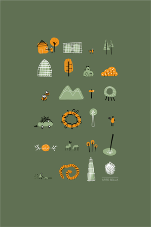 Maglietta Bambino/a Arte Sella-Composizione